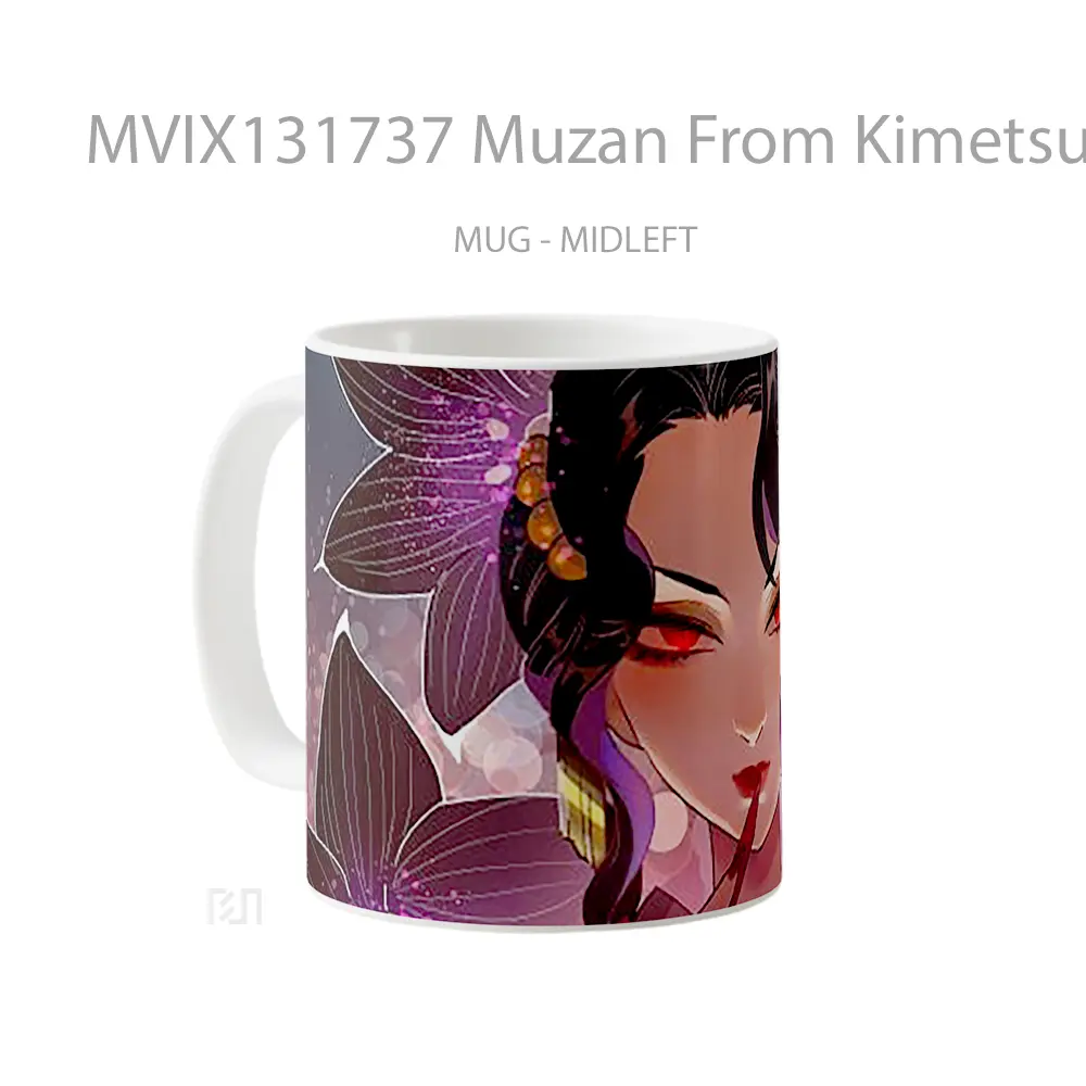 Mug Muzan From Kimetsu No Yaiba Cangkir Anime - All-side / Desain
