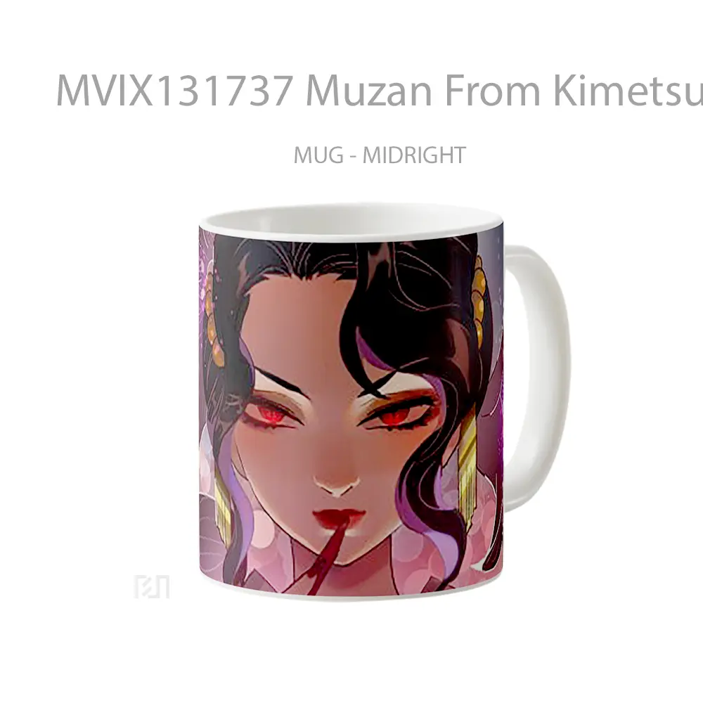 Mug Muzan From Kimetsu No Yaiba Cangkir Anime - All-side / Desain