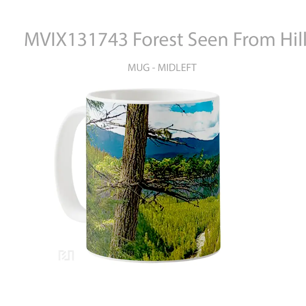 Mug Forest Seen From Hill Gelas Pemandangan Alam - All-side / Desain