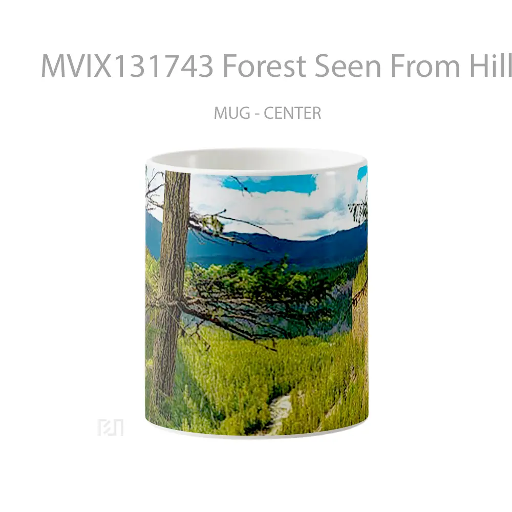 Mug Forest Seen From Hill Gelas Pemandangan Alam