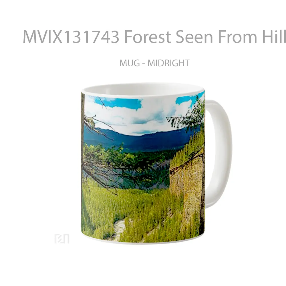 Mug Forest Seen From Hill Gelas Pemandangan Alam - All-side / Desain