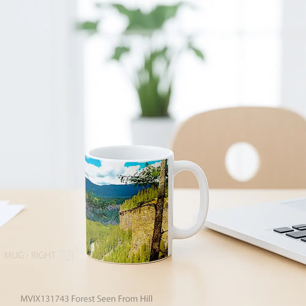 Mug Forest Seen From Hill Gelas Pemandangan Alam - All-side / Desain