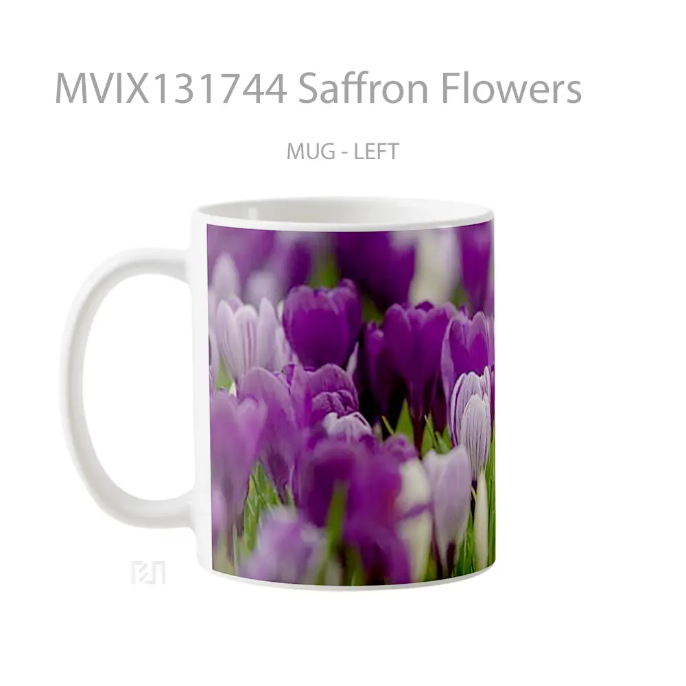 Mug Saffron Flowers Gelas Pemandangan Alam - All-side / Desain