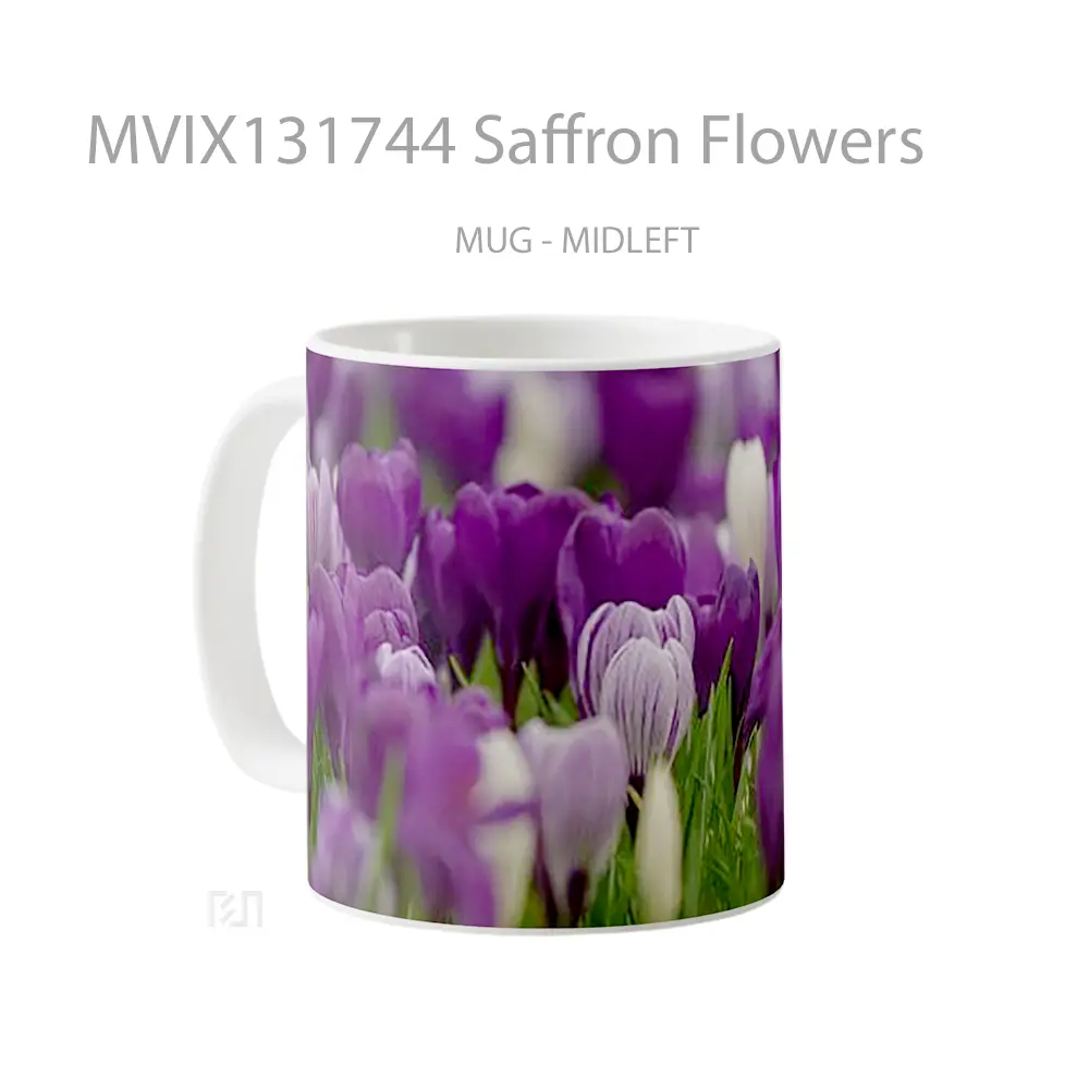 Mug Saffron Flowers Gelas Pemandangan Alam - All-side / Desain