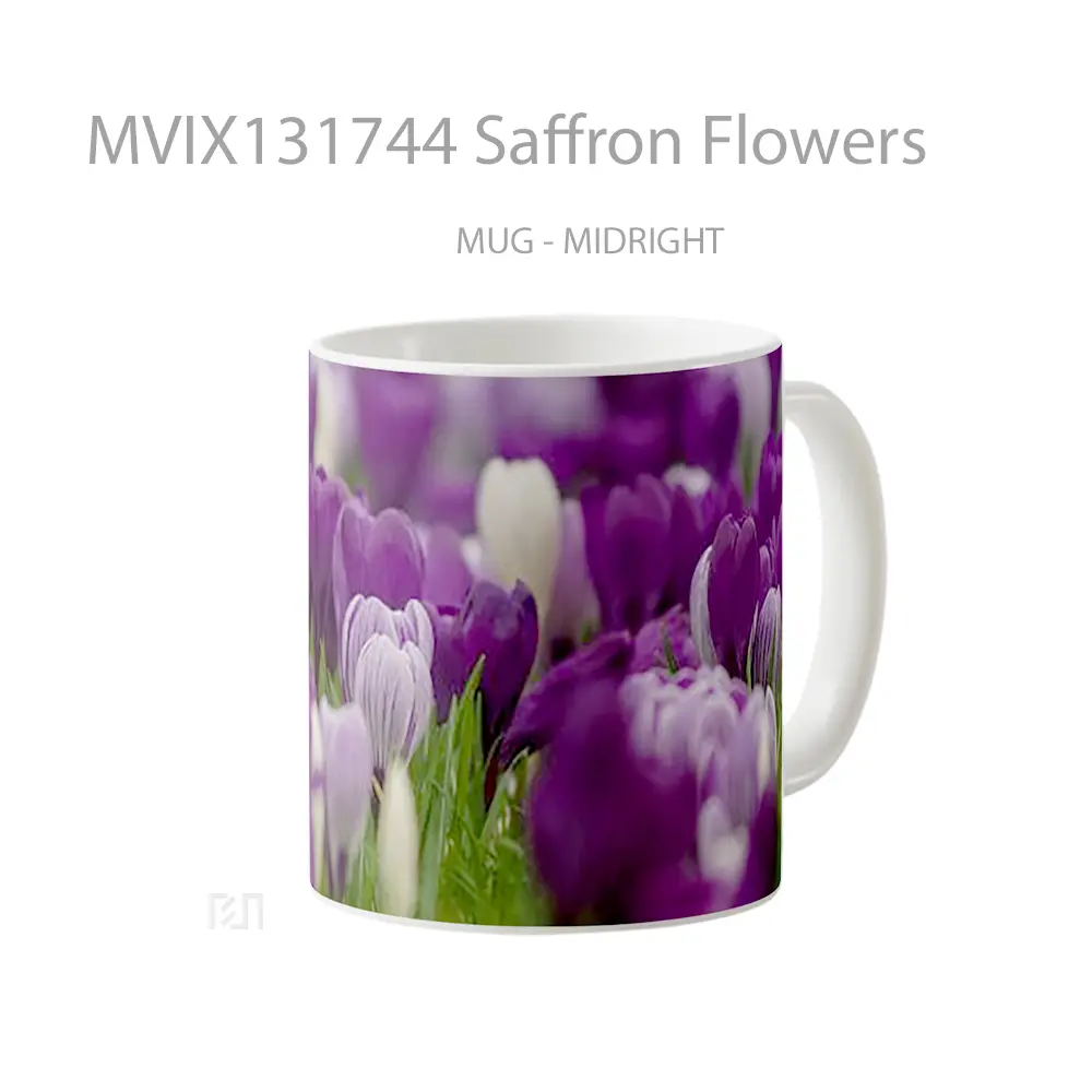 Mug Saffron Flowers Gelas Pemandangan Alam - All-side / Desain