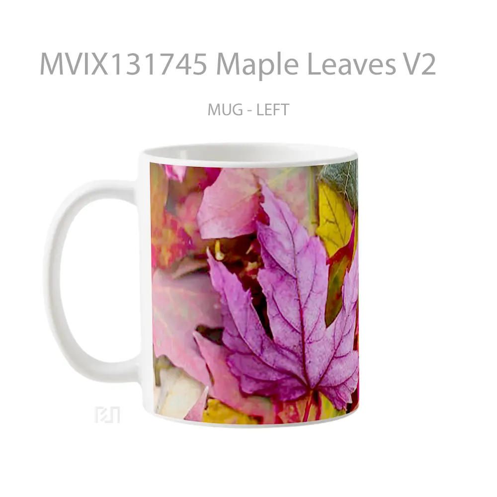 Mug Maple Leaves V2 Gelas Keramik Unik - All-side / Desain