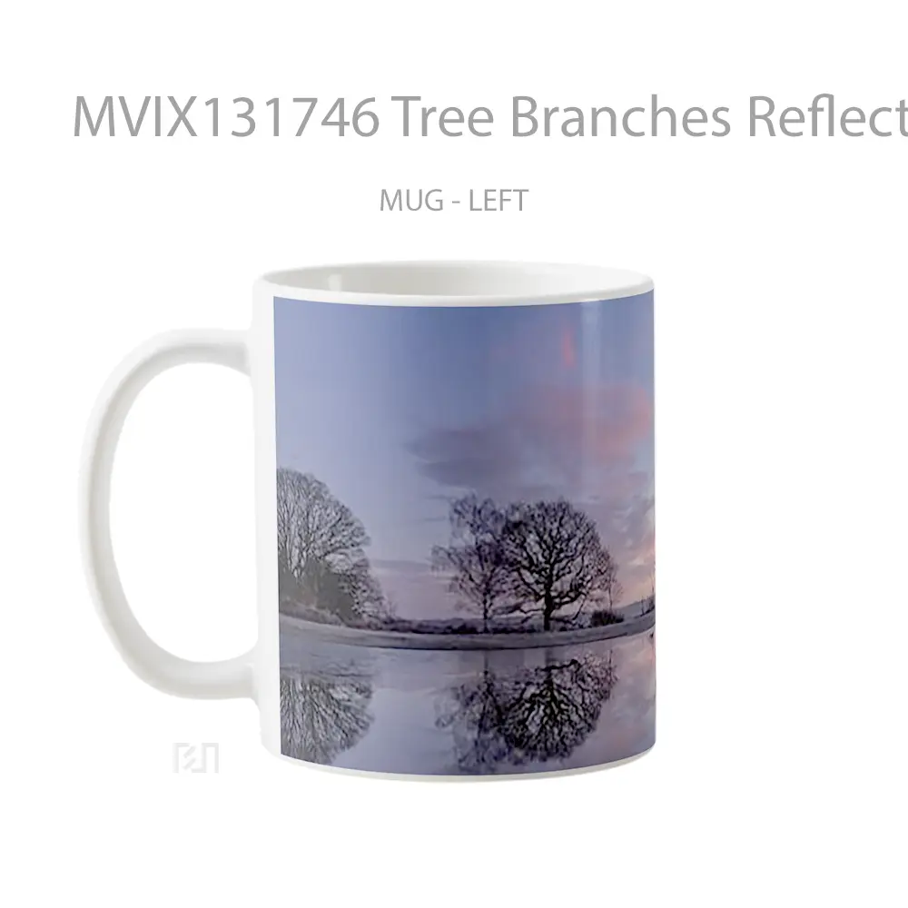 Mug Tree Branches Reflected In Lake Gelas Pemandangan Alam - All-side / Desain