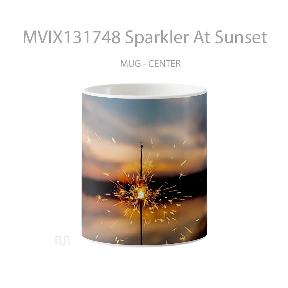 Mug Sparkler At Sunset Gelas Pemandangan Alam