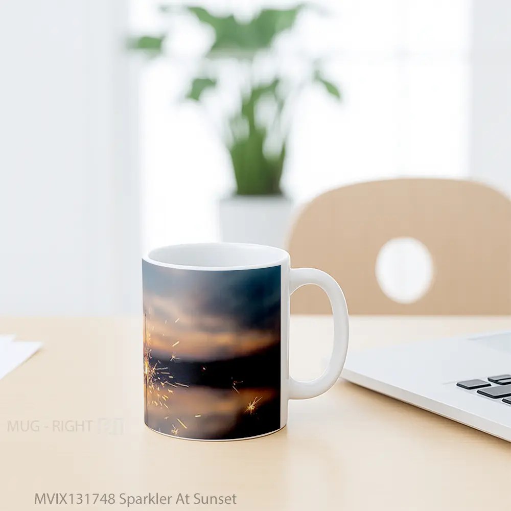 Mug Sparkler At Sunset Gelas Pemandangan Alam - All-side / Desain