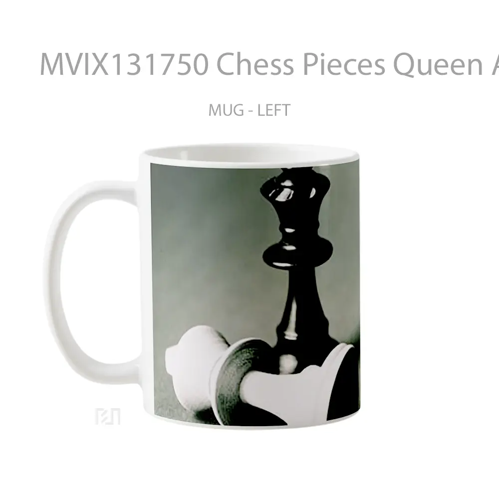 Mug Chess Pieces Queen And King Gelas Keramik Unik - All-side / Desain