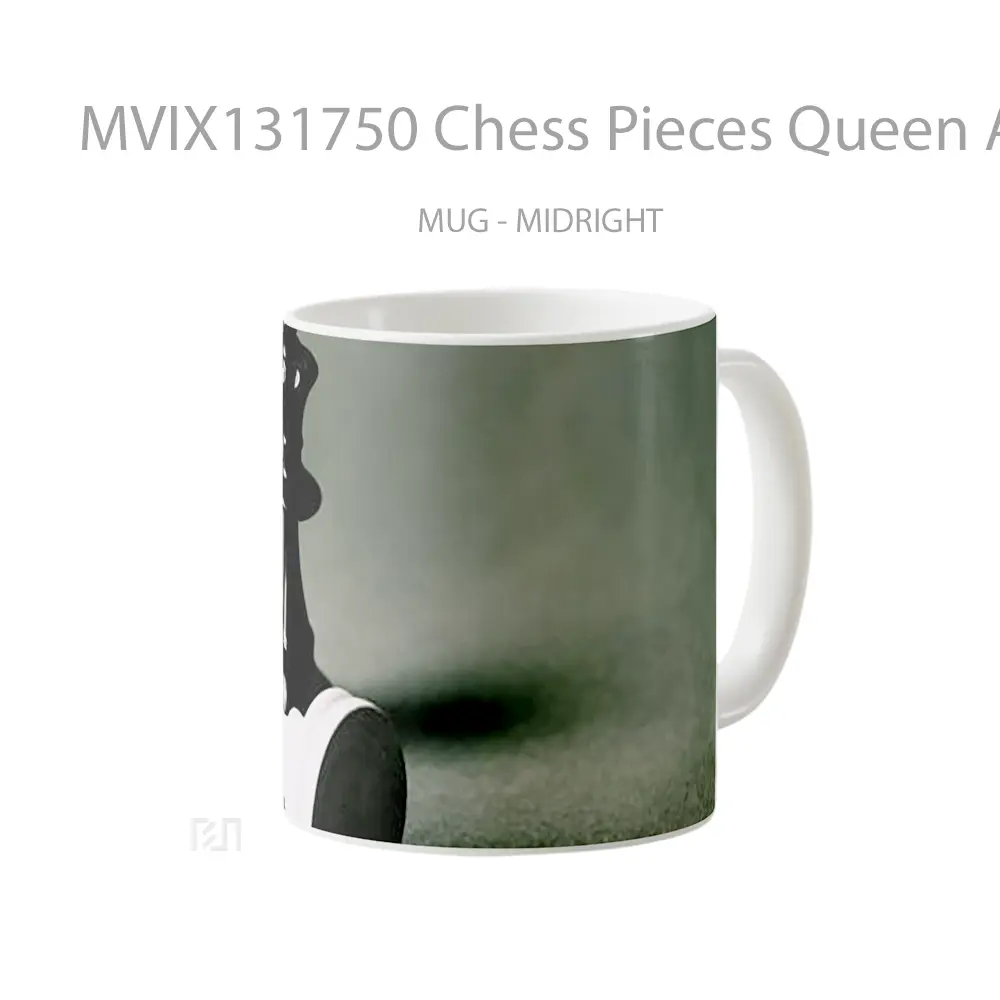 Mug Chess Pieces Queen And King Gelas Keramik Unik - All-side / Desain
