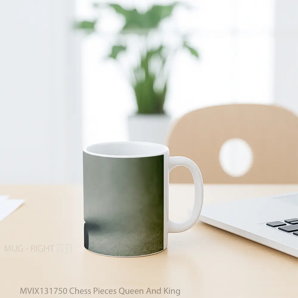 Mug Chess Pieces Queen And King Gelas Keramik Unik - All-side / Desain