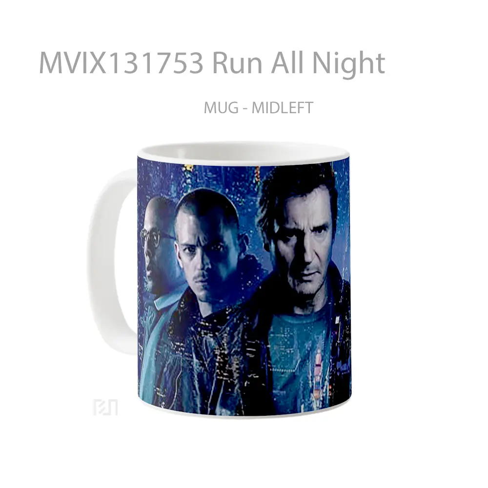 Mug Run All Night Gelas Keramik Unik - All-side / Desain