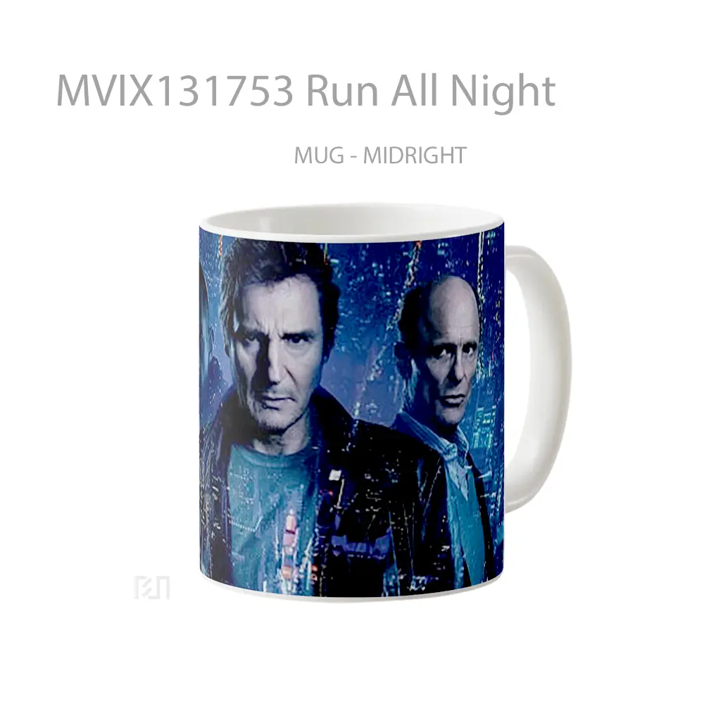 Mug Run All Night Gelas Keramik Unik - All-side / Desain