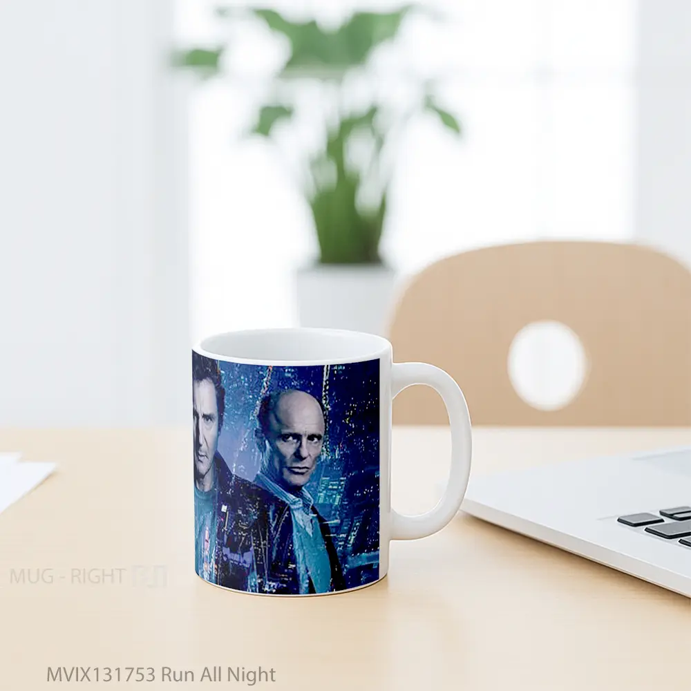 Mug Run All Night Gelas Keramik Unik - All-side / Desain