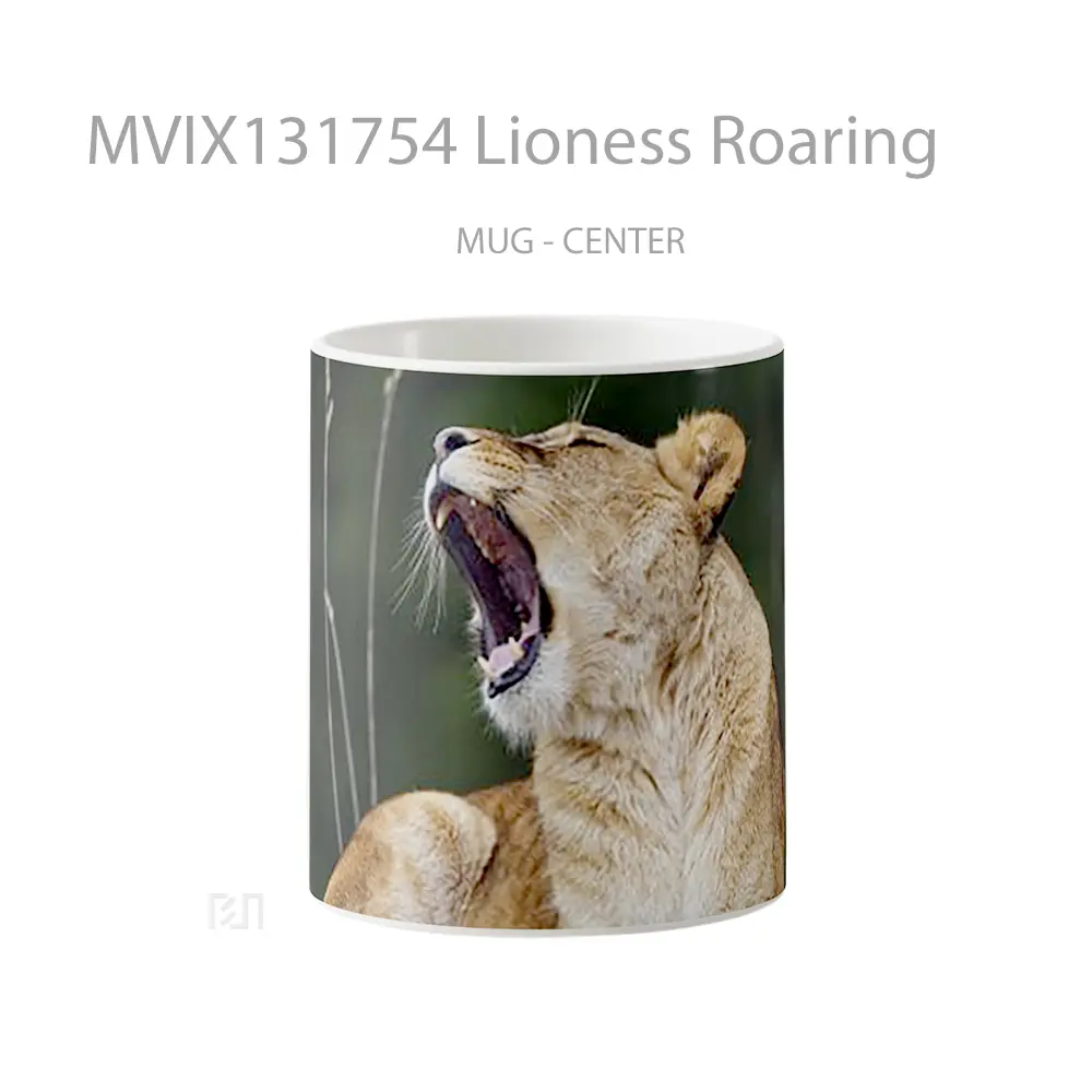 Mug Lioness Roaring Gelas Keramik Unik