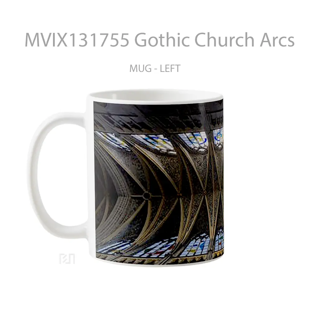 Mug Gothic Church Arcs Gelas Keramik Unik - All-side / Desain