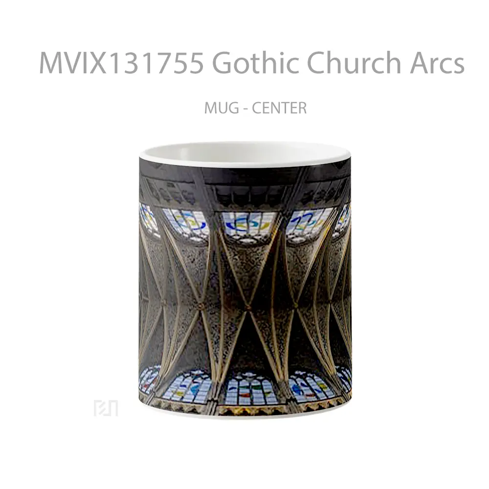 Mug Gothic Church Arcs Gelas Keramik Unik