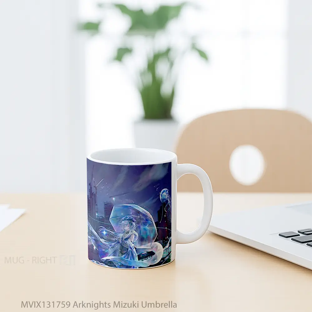 Mug Arknights Mizuki Umbrella Gelas Keramik Unik - All-side / Desain