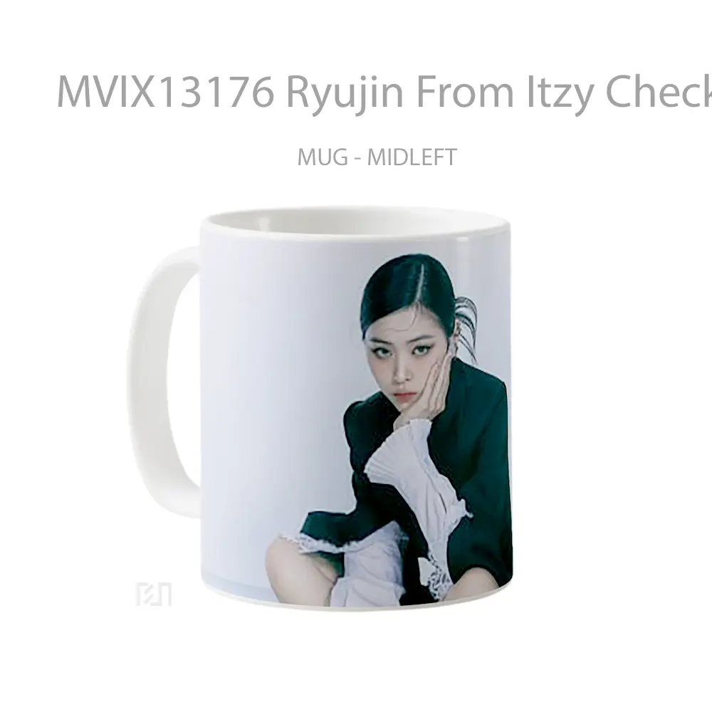Mug Ryujin From Itzy Checkmate Gelas Keramik Unik - All-side / Desain