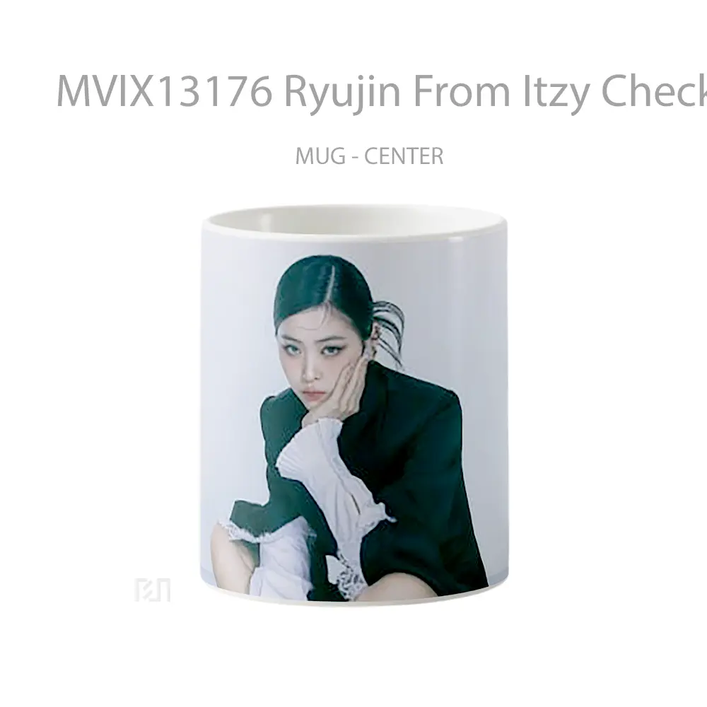 Mug Ryujin From Itzy Checkmate Gelas Keramik Unik