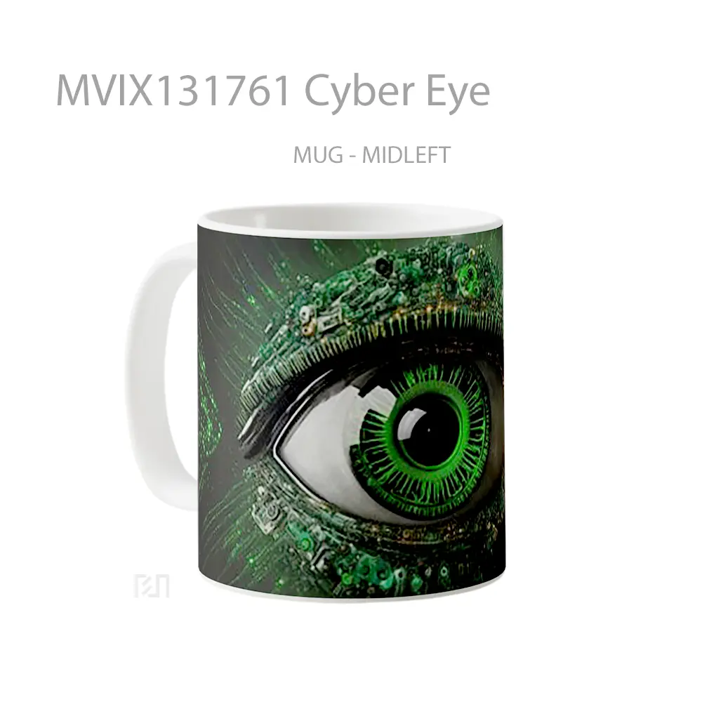 Mug Cyber Eye Gelas Keramik Unik - All-side / Desain