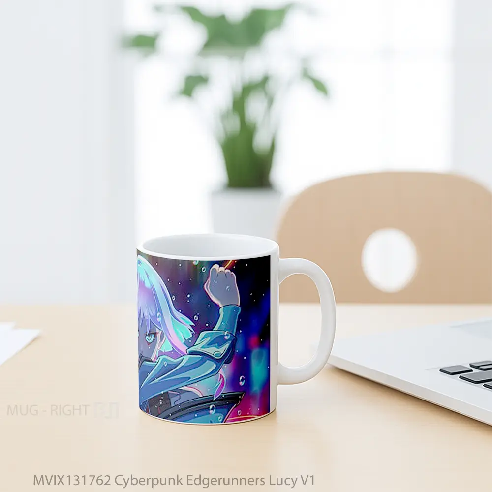 Mug Cyberpunk Edgerunners Lucy V1 Cangkir Gamer - All-side / Desain