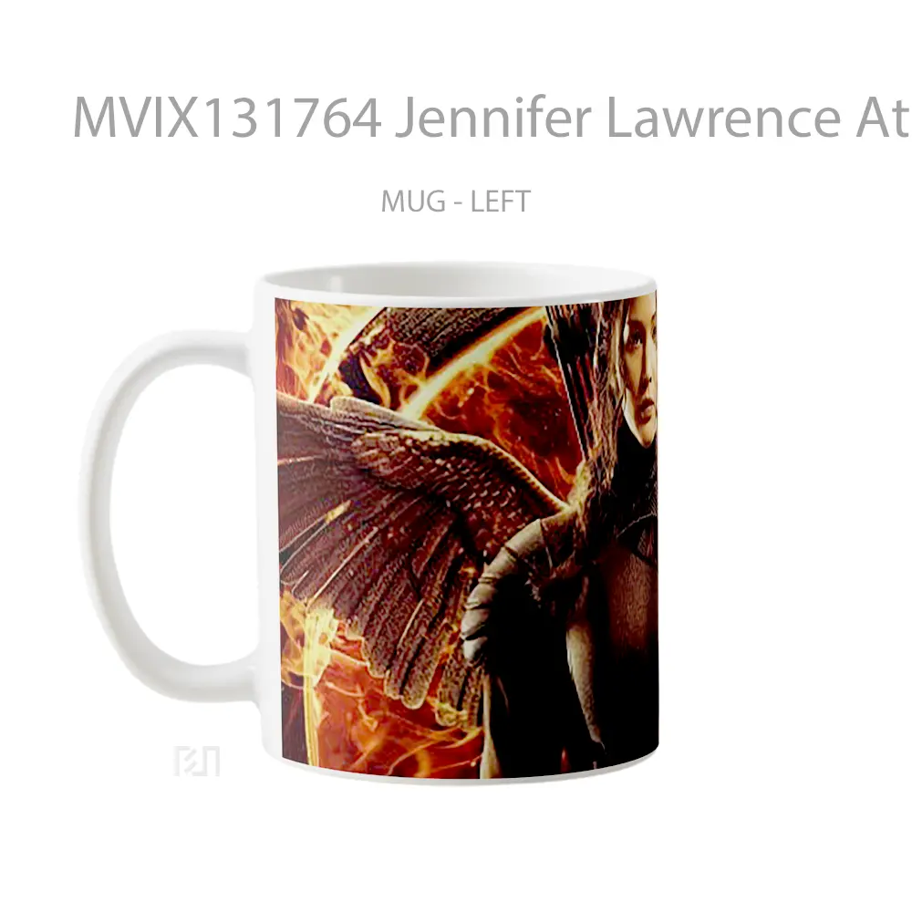 Mug Jennifer Lawrence At Mockingjay 2014 Gelas Keramik Unik - All-side / Desain