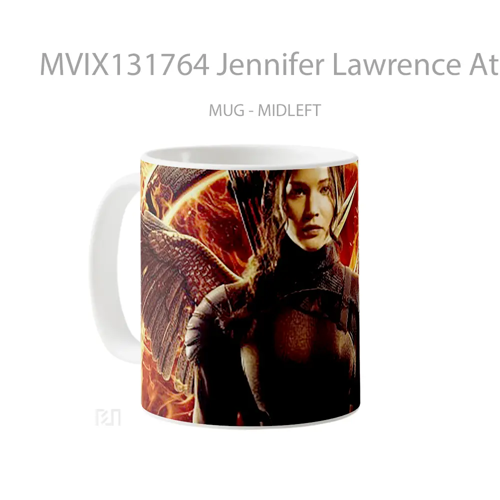Mug Jennifer Lawrence At Mockingjay 2014 Gelas Keramik Unik - All-side / Desain
