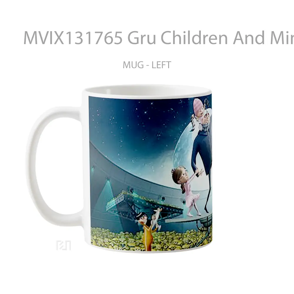 Mug Gru Children And Minions Gelas Kartun - All-side / Desain