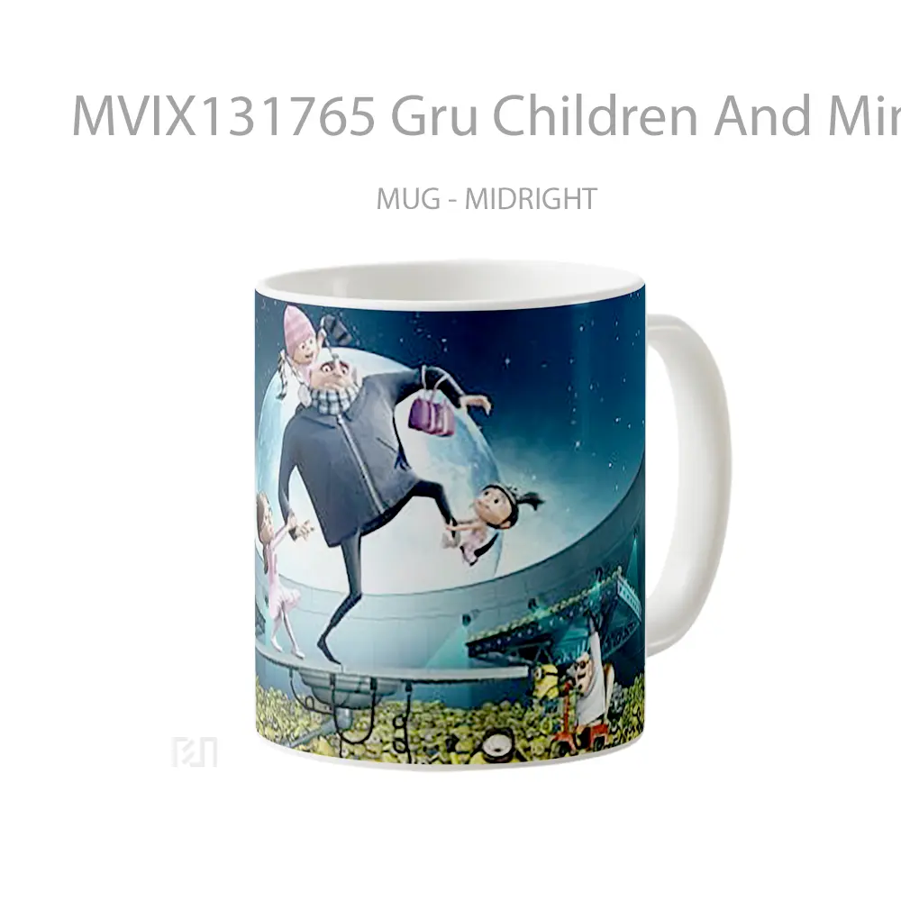 Mug Gru Children And Minions Gelas Kartun - All-side / Desain