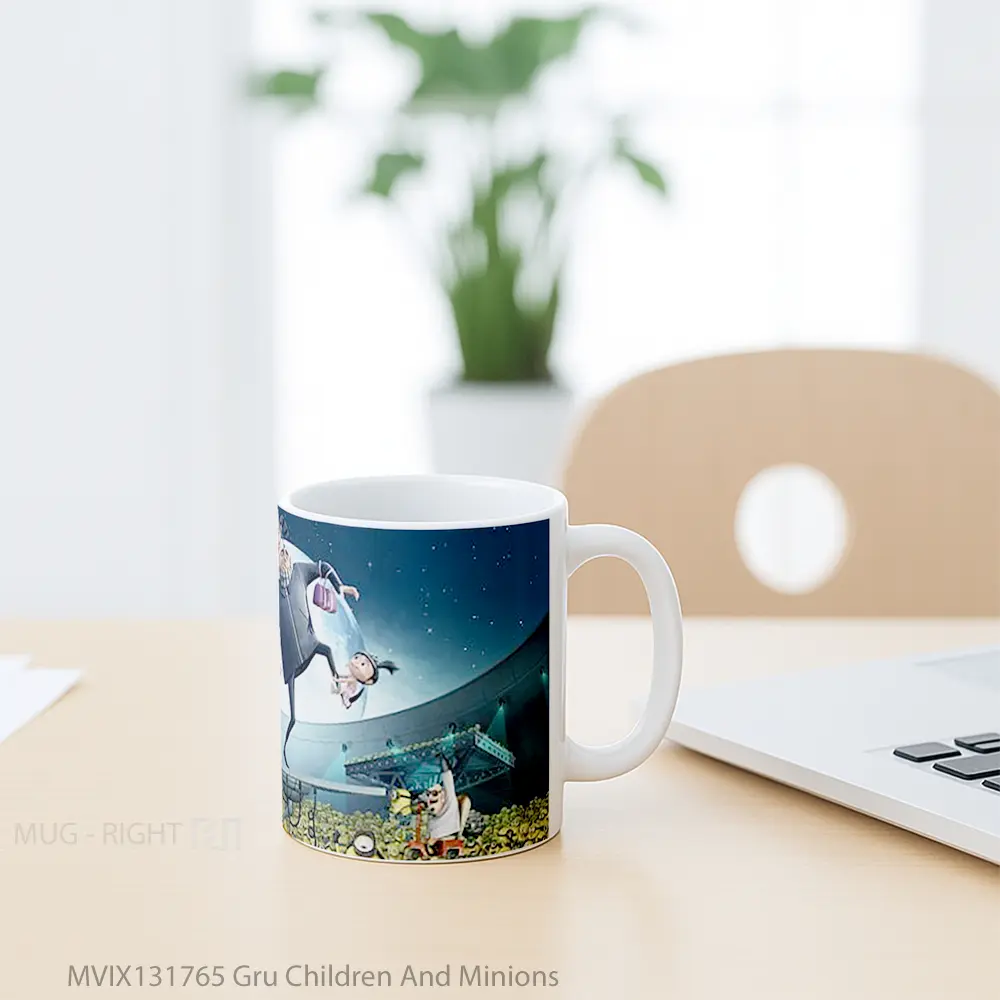 Mug Gru Children And Minions Gelas Kartun - All-side / Desain