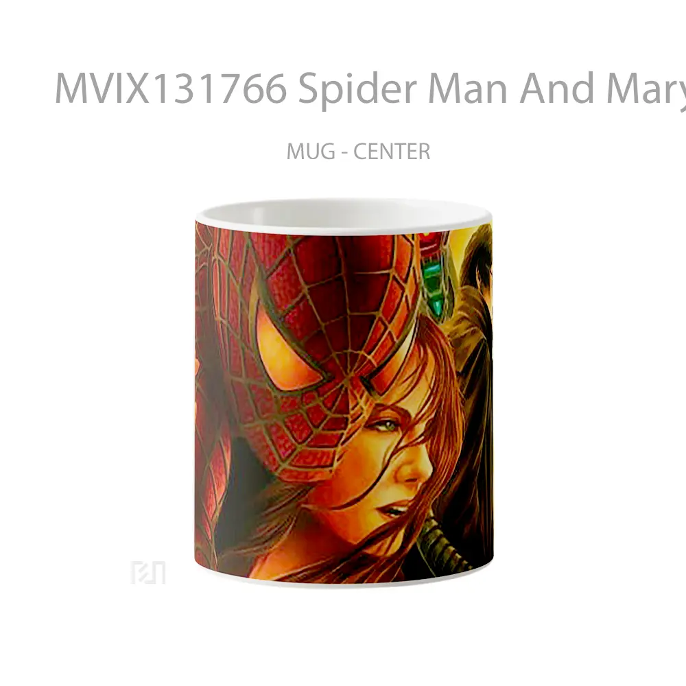 Mug Spider Man And Mary Jane Illustration Gelas Superhero
