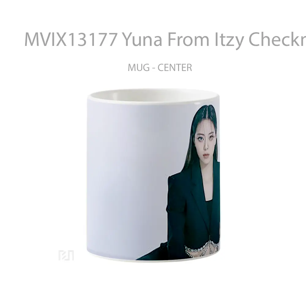 Mug Yuna From Itzy Checkmate Gelas Keramik Unik