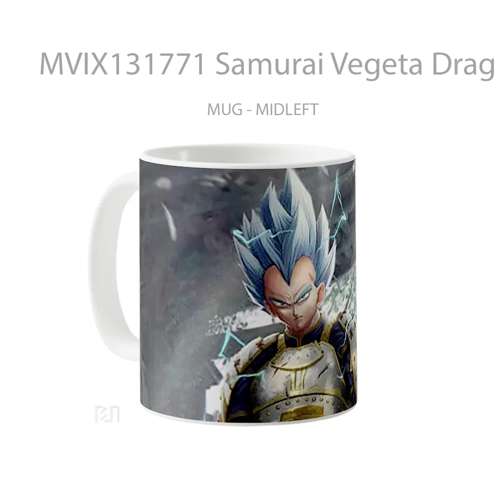Mug Samurai Vegeta Dragon Ball Cangkir Anime - All-side / Desain