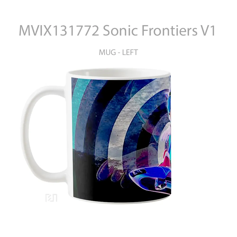 Mug Sonic Frontiers V1 Gelas Keramik Unik - Tampak Tengah
