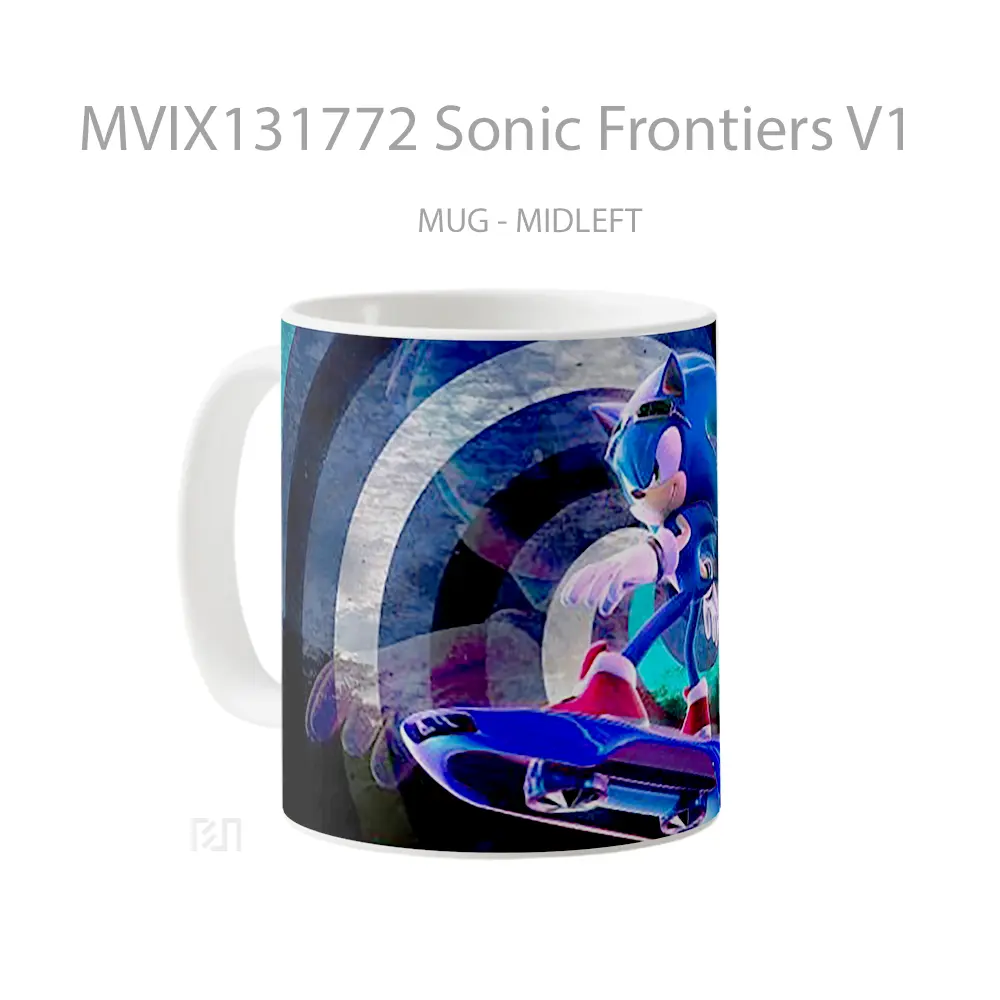 Mug Sonic Frontiers V1 Gelas Keramik Unik - Tampak Tengah