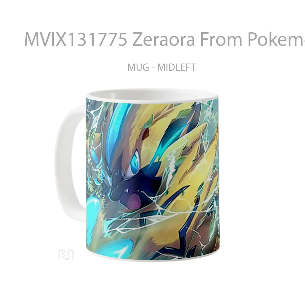 Mug Zeraora From Pokemon Cangkir Anime - All-side / Desain