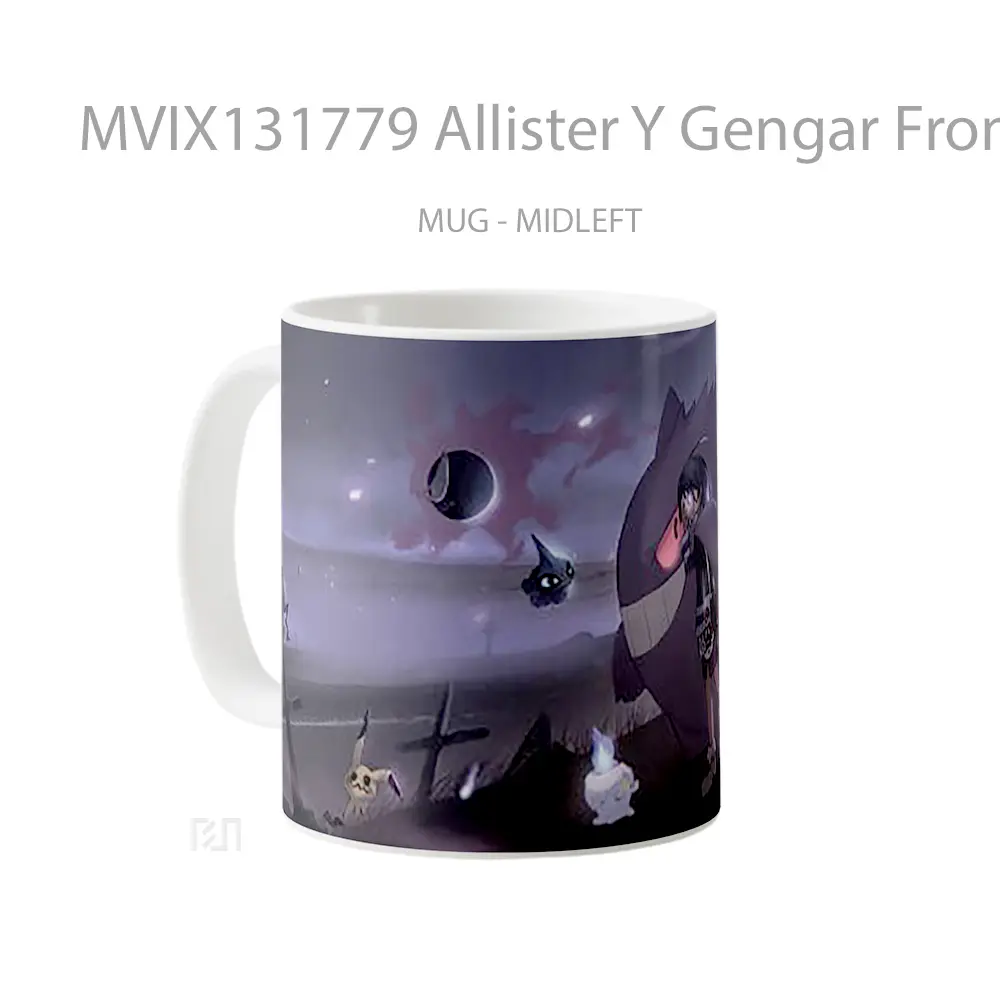 Mug Allister Y Gengar From Pokemon Sword And Shield Cangkir Anime - All-side / Desain
