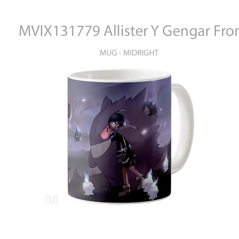 Mug Allister Y Gengar From Pokemon Sword And Shield Cangkir Anime - All-side / Desain