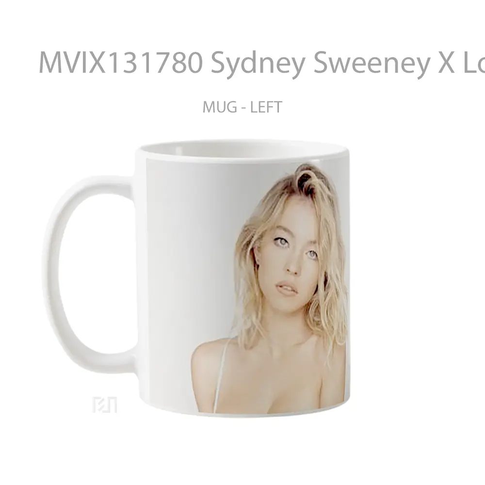 Mug Sydney Sweeney X Lofficiel Gelas Keramik Unik - All-side / Desain