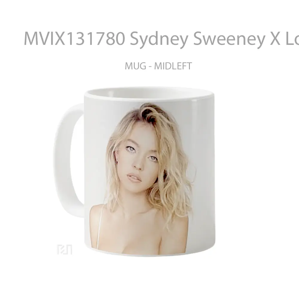 Mug Sydney Sweeney X Lofficiel Gelas Keramik Unik - All-side / Desain