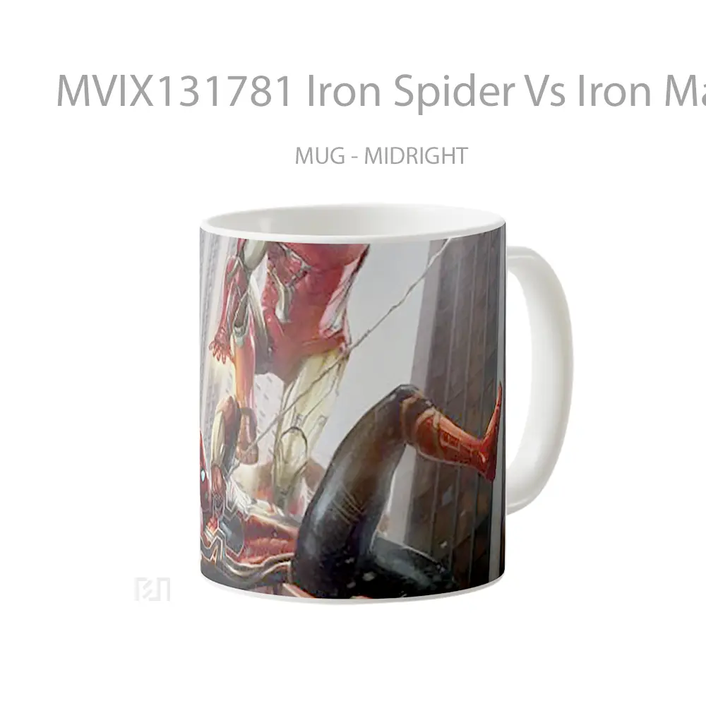 Mug Iron Spider Vs Iron Man Gelas Superhero - All-side / Desain