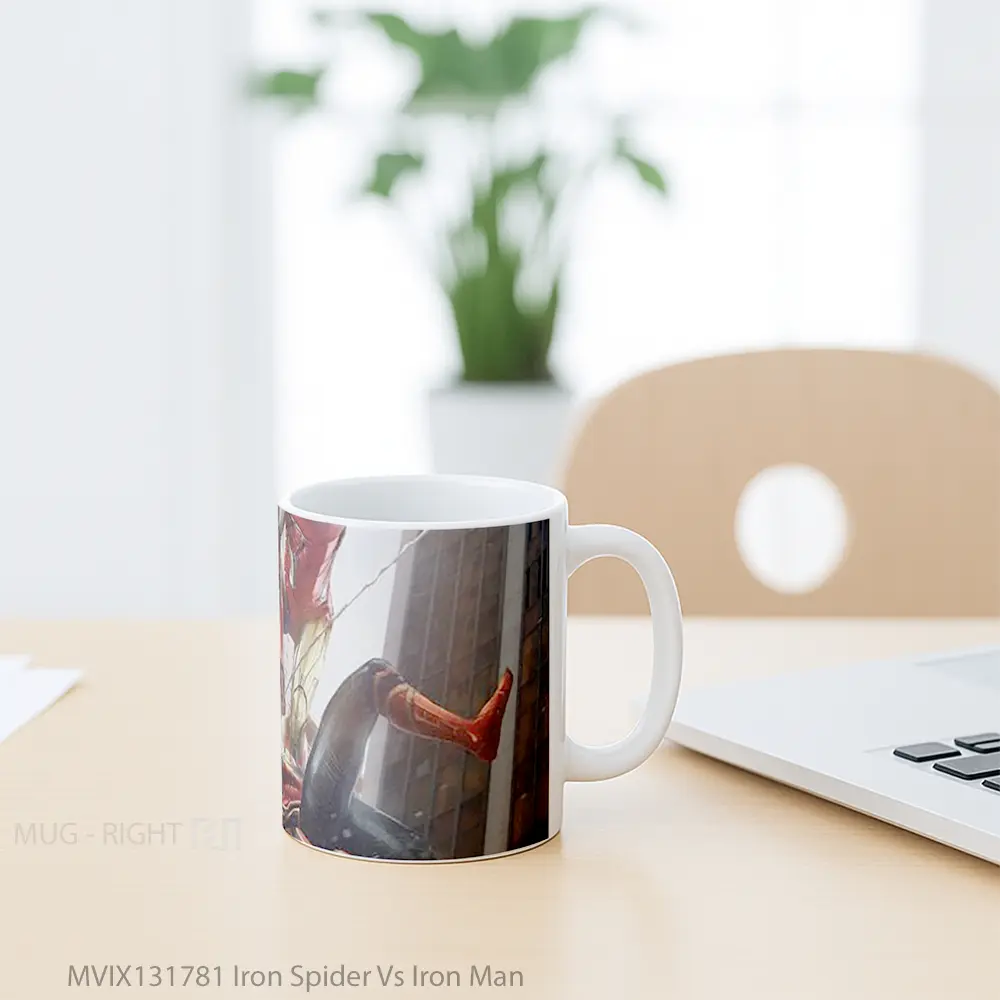Mug Iron Spider Vs Iron Man Gelas Superhero - All-side / Desain