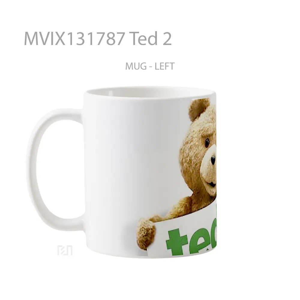 Mug Ted 2 Gelas Keramik Unik - All-side / Desain