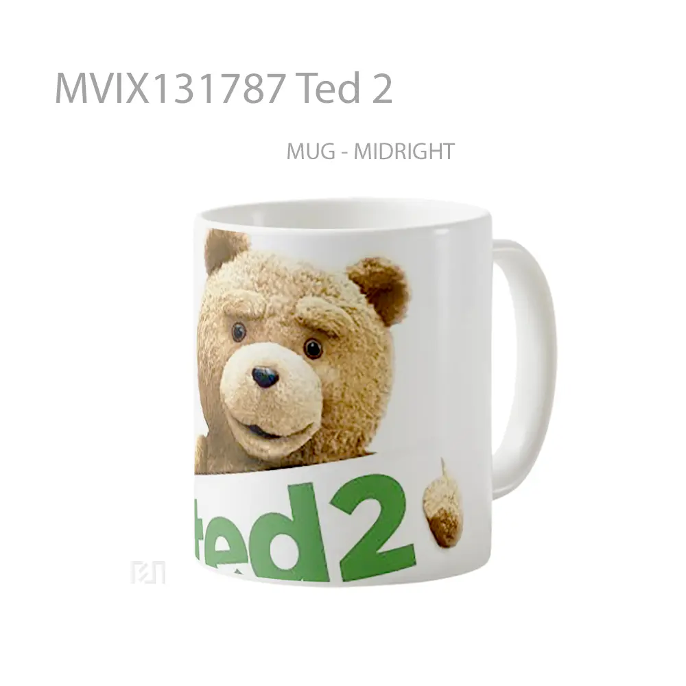 Mug Ted 2 Gelas Keramik Unik - All-side / Desain