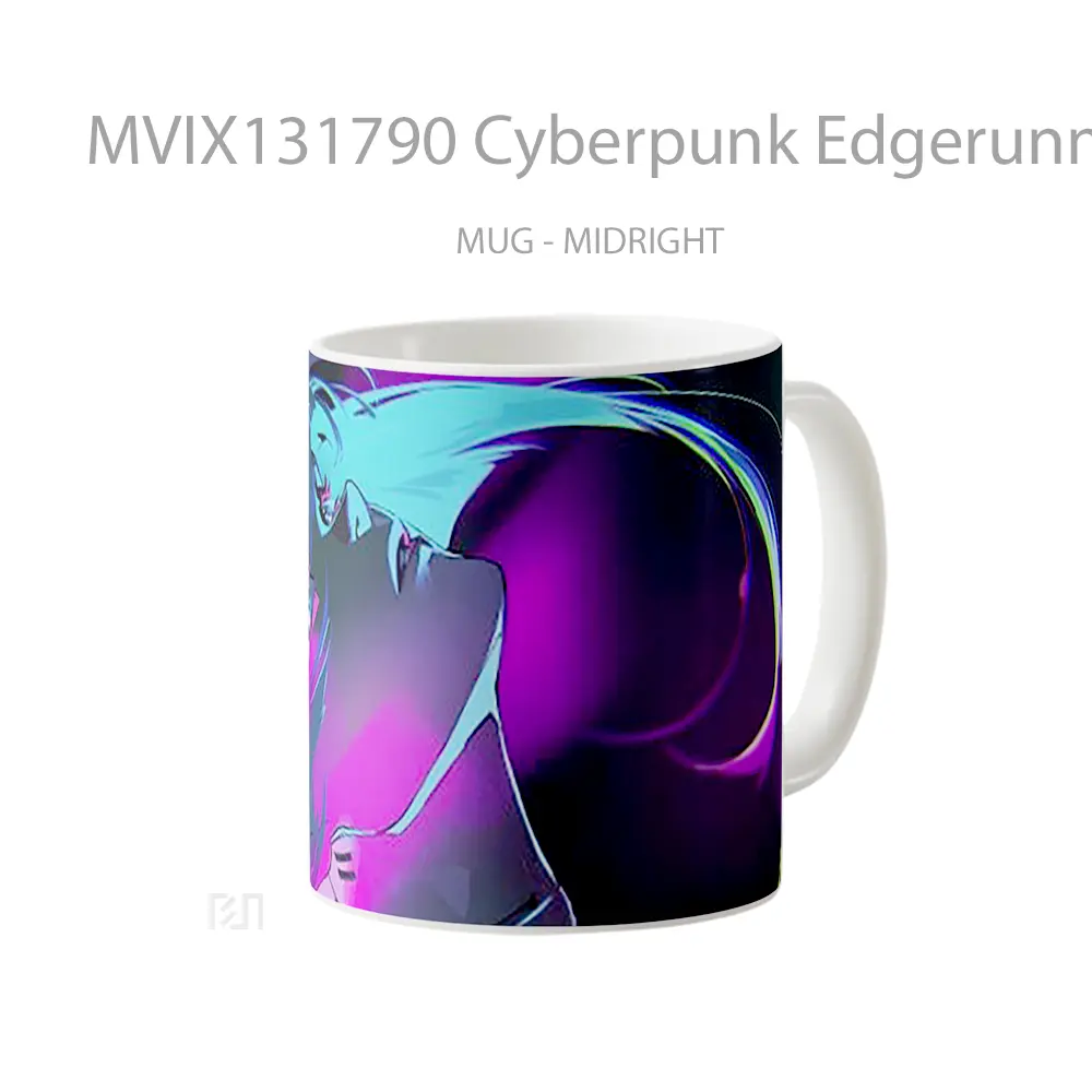 Mug Cyberpunk Edgerunners Lucy V2 Cangkir Gamer - All-side / Desain