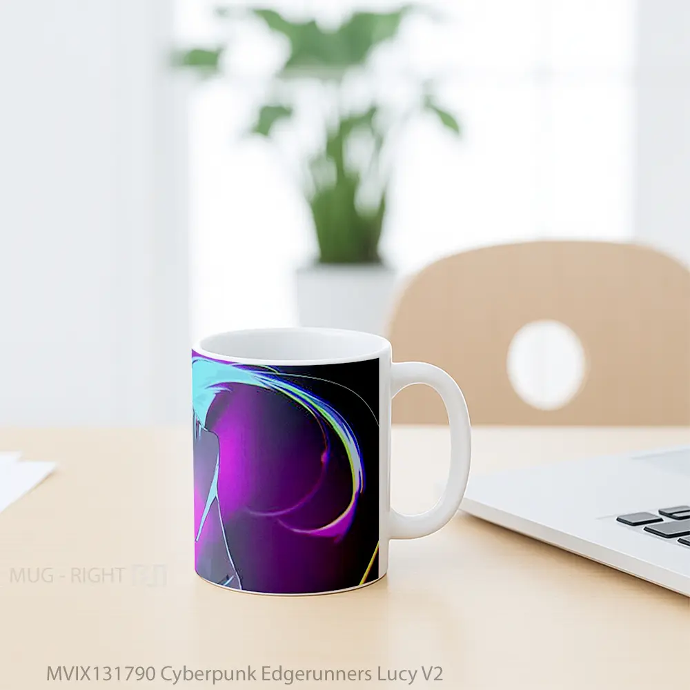 Mug Cyberpunk Edgerunners Lucy V2 Cangkir Gamer - All-side / Desain