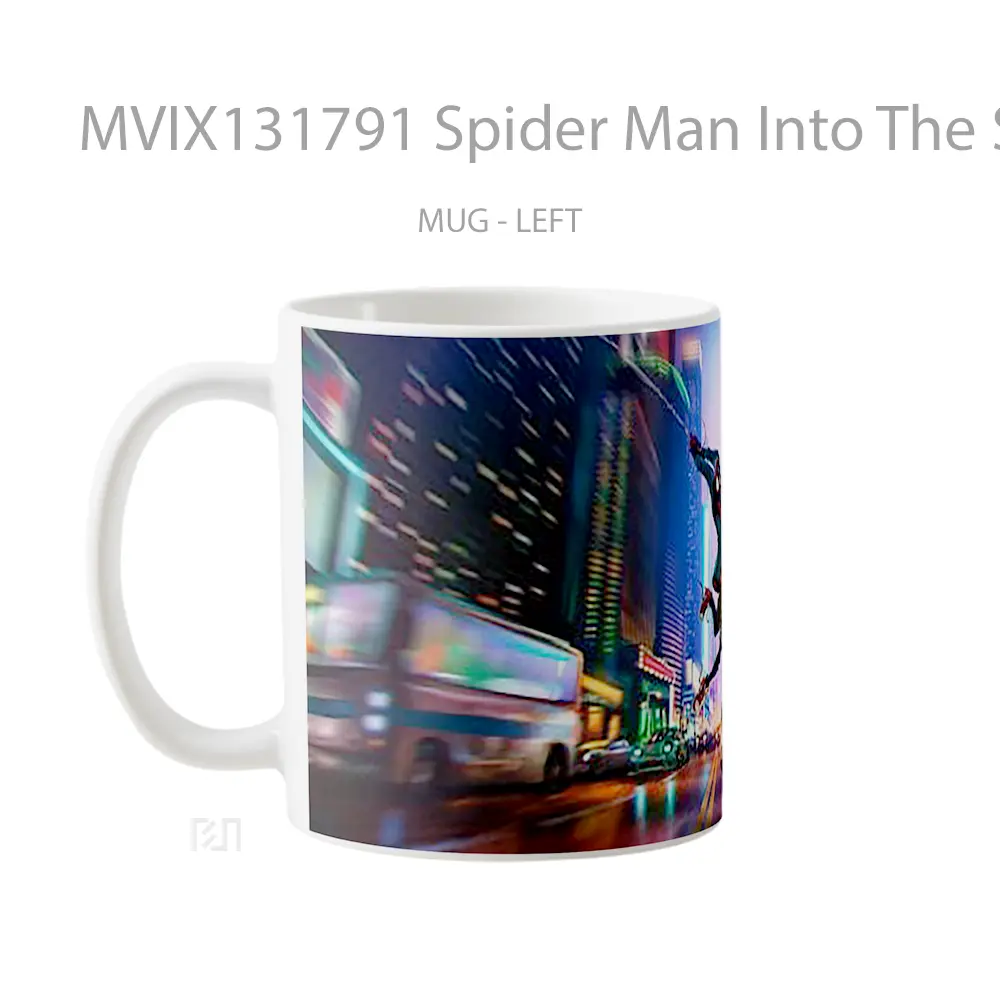 Mug Spider Man Into The Spiderverse Gelas Superhero - All-side / Desain