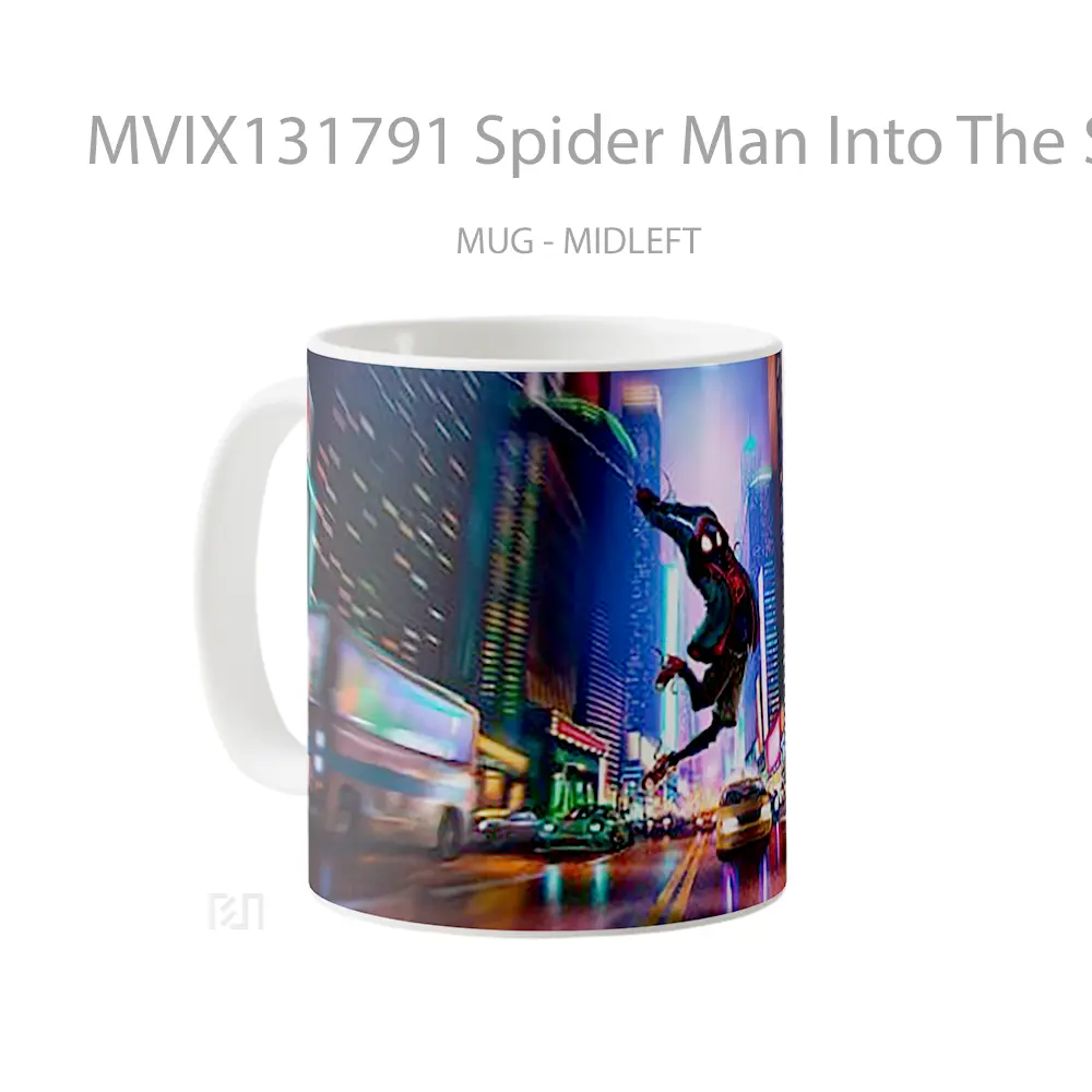 Mug Spider Man Into The Spiderverse Gelas Superhero - All-side / Desain